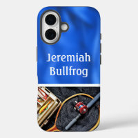 Fishing Design with Rod and Reel personalise Name