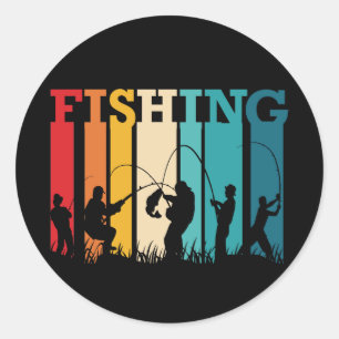 Fishing Designs Classic Round Sticker