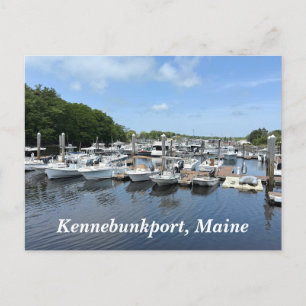 Fishing docks in Kennebunkport Maine Holiday Postcard