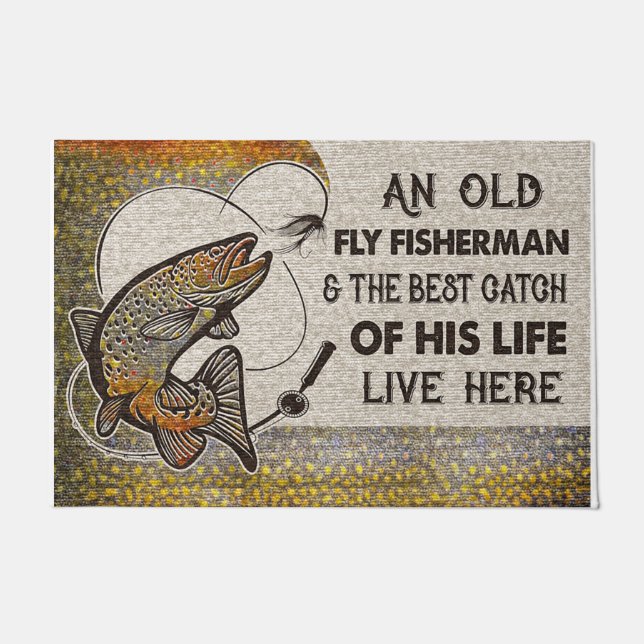 Fishing Doormat, Welcome Mat, Outdoor/Indoor  Doormat (Front)