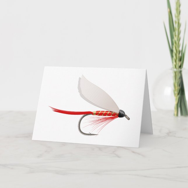 Fishing Dry Fly Red Card (Front)