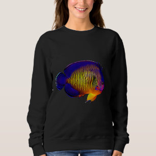 Fishing Dwarf Angelfish  Sweatshirt