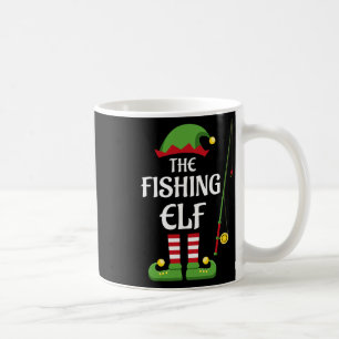 Fishing Elf Family Matching Group Christmas  Coffee Mug