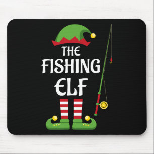Fishing Elf Family Matching Group Christmas  Mouse Mat