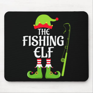Fishing Elf Matching Family Group Christmas Party Mouse Mat