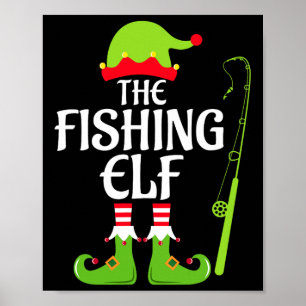 Fishing Elf Matching Family Group Christmas Party  Poster