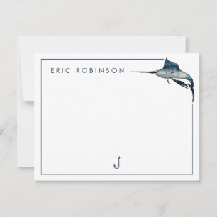 Fishing Enthusiast Personalised Note Card For Men