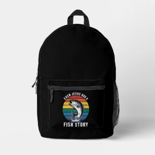 Fishing Even Jesus Had Fish Story Bass Fish Funny  Printed Backpack