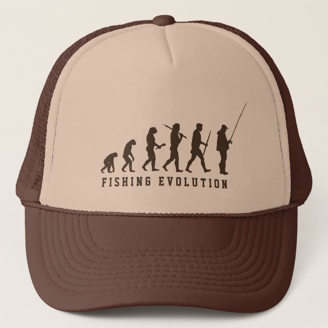 Fishing Evolution - Funny Fisherman hat (Front)