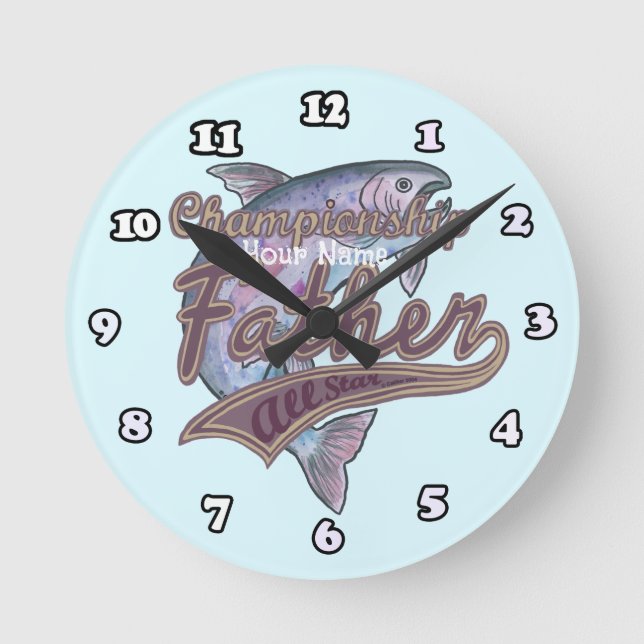 Fishing Father  clock  (Front)