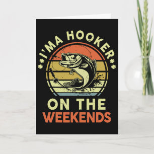 Fishing Father Day Gift On Weekends Funny B Dad  Card