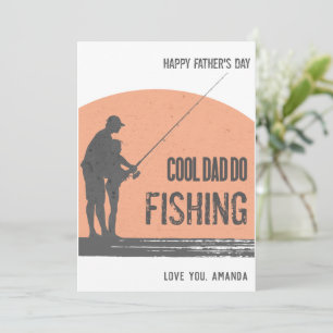Fishing Fathers day Cards Lake Fisherman