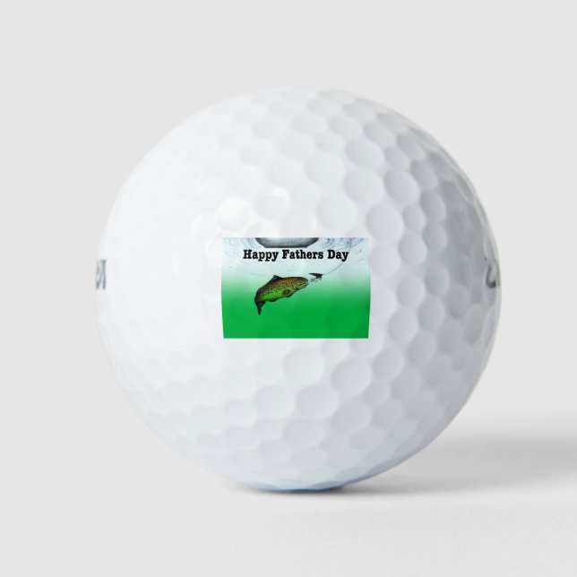 Fishing Fathers Day Golf Balls (Front)