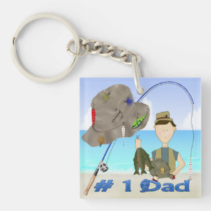Fishing Father's Day Key Chain