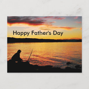 Fishing Father's Day postcard