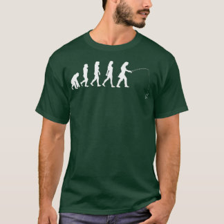 Fishing Female Angler Girls Fisherman Evolution  T-Shirt