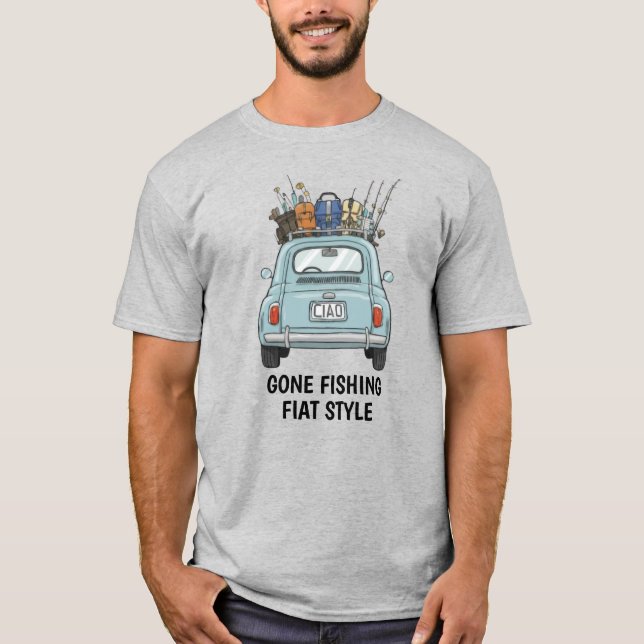 Fishing Fiat Car  T-Shirt (Front)