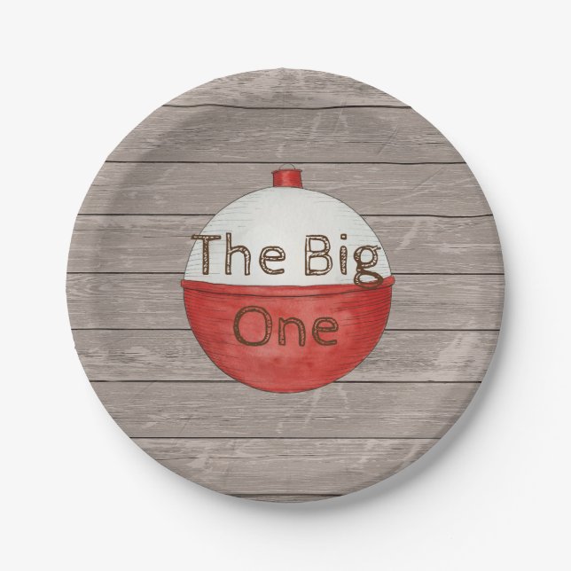 Fishing First Birthday Paper Plate (Front)