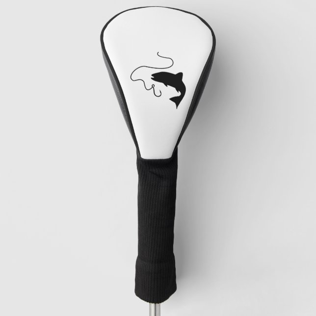 Fishing, fish and hook golf head cover (Front)