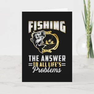 Fishing Fish Fisherman Fishing Rod Love Funny Gift Card