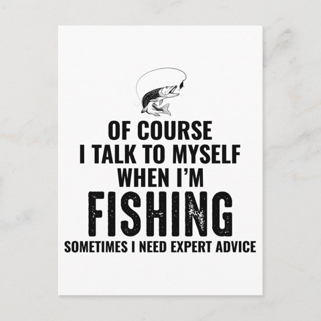 Fishing Fish Fishermen Joke Funny Humour Square St Postcard (Front)