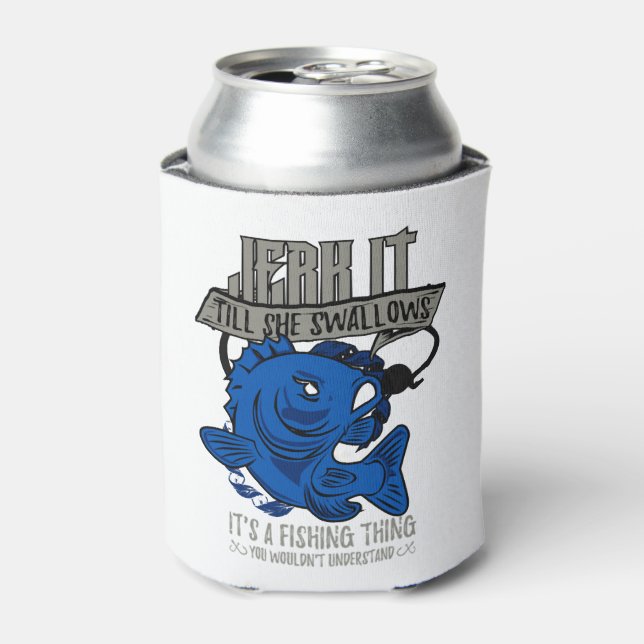 Fishing Fish Gift Can Cooler (Can Front)