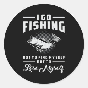 Fishing Fish Love Fishing Rod Fisherman Funny Gift Classic Round Sticker