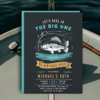 Fishing Fish Reel Blue Black Men 50th Birthday