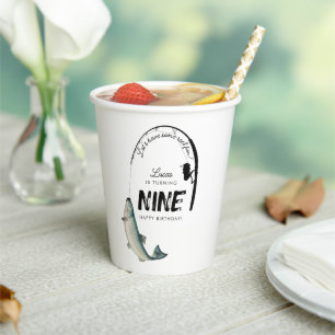 Fishing Fish Theme Reel Fun Kids Birthday Party Paper Cups