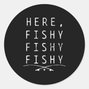 Fishing Fisher Classic Round Sticker