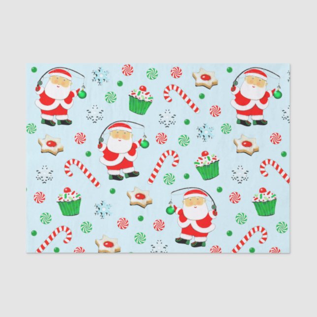 Fishing Fisherman Christmas Holiday Gifts Tissue Paper (Front)