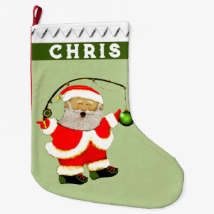Fishing Fisherman Gift Large Christmas Stocking