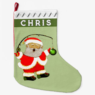 Fishing Fisherman Gift Large Christmas Stocking
