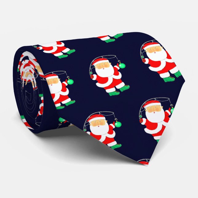 Fishing Fisherman Holiday Gift Tie (Rolled)