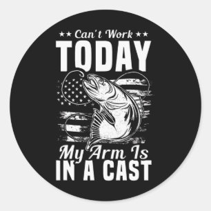 Fishing Fishing Angler Fishing Sport Classic Round Sticker