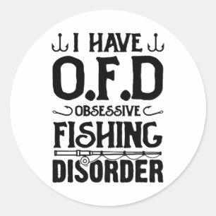 Fishing Fishing Fish Saying Classic Round Sticker