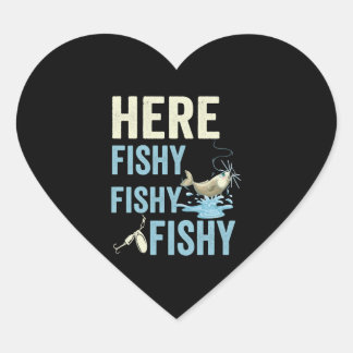 fishing fishing is my fishy fishy fishing heart sticker