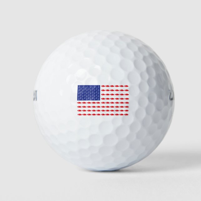 Fishing Flag Golf Balls (Front)