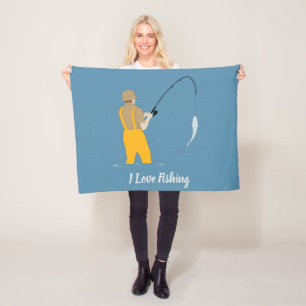 Fishing Fleece Blanket