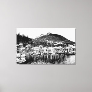Fishing Fleet and Deer Mountain at Ketchikan Canvas Print
