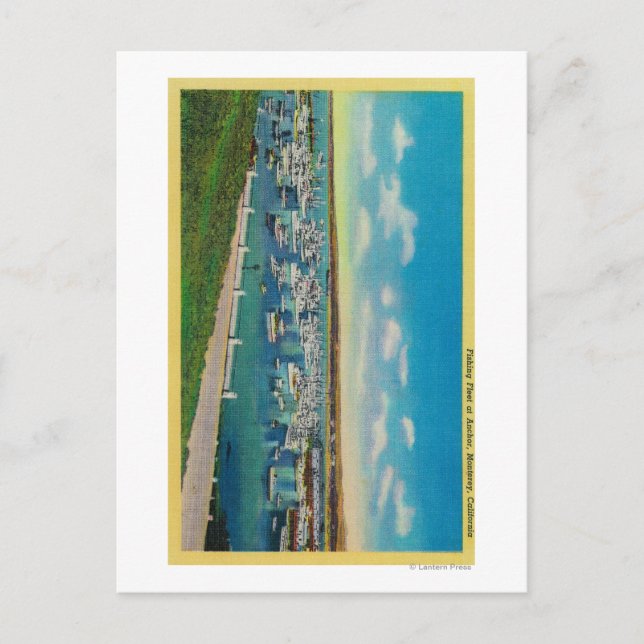 Fishing Fleet at AnchorMonterey, CA Postcard (Front)