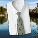 Fishing Flies Freshwater Fisherman Tie<br><div class="desc">Dark silver gray neck tie with small pattern of fishing flies for freshwater fishing.</div>