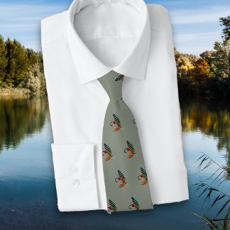 Fishing Flies Freshwater Fisherman Tie