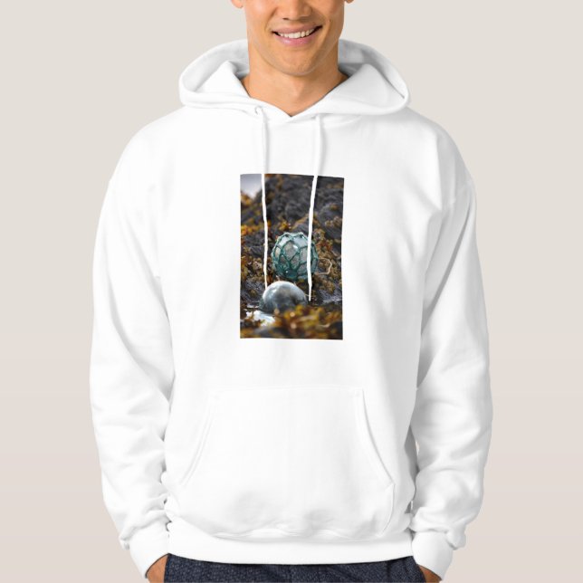 Fishing float in tide pool, Alaska Hoodie (Front)