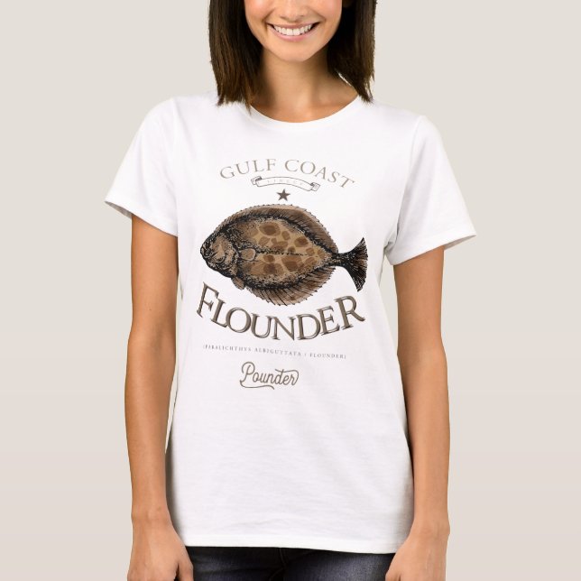 Fishing Flounder T-Shirt (Front)