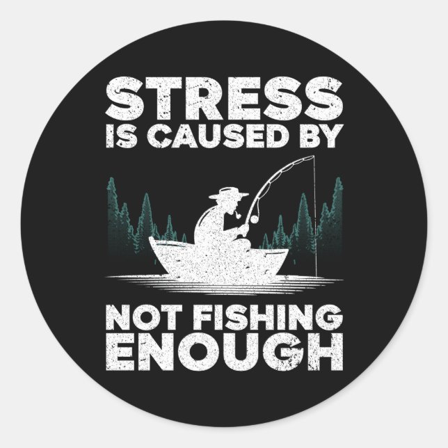 Fishing For Bass Fly Fishing Classic Round Sticker (Front)