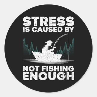 Fishing For Bass Fly Fishing Classic Round Sticker