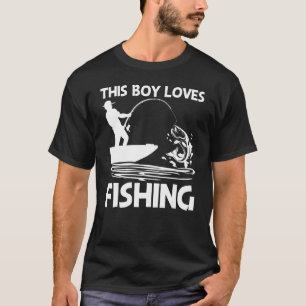 Fishing For Boys Kids Fisherman Bait Boat Trip T-Shirt
