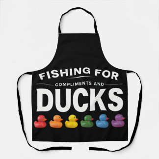 Fishing for Compliments and Ducks – Humourous Rubb Apron