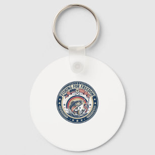 Fishing For Freedom Patriotic Patriotic Hobby Vint Key Ring